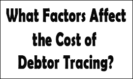 Tracing Debtors Cost Factors in York
